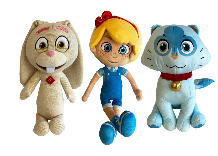 (Mis 3+) ALICE AND LEWIS Peluche 25cm – 3ass…x48